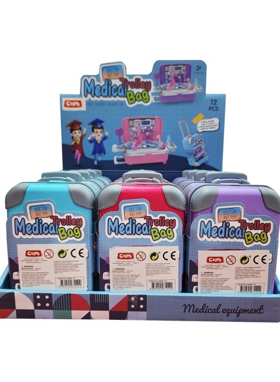 Ctoy Oyuncak Mini Çekçekli Doktor Çantası CTOY-9988-10