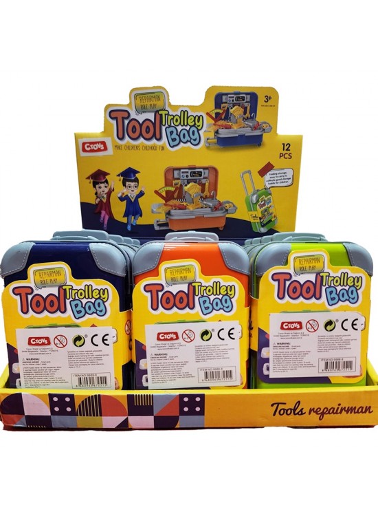 Ctoy Oyuncak Mini Çekçekli Tamir  Çantası CTOY-9988-8