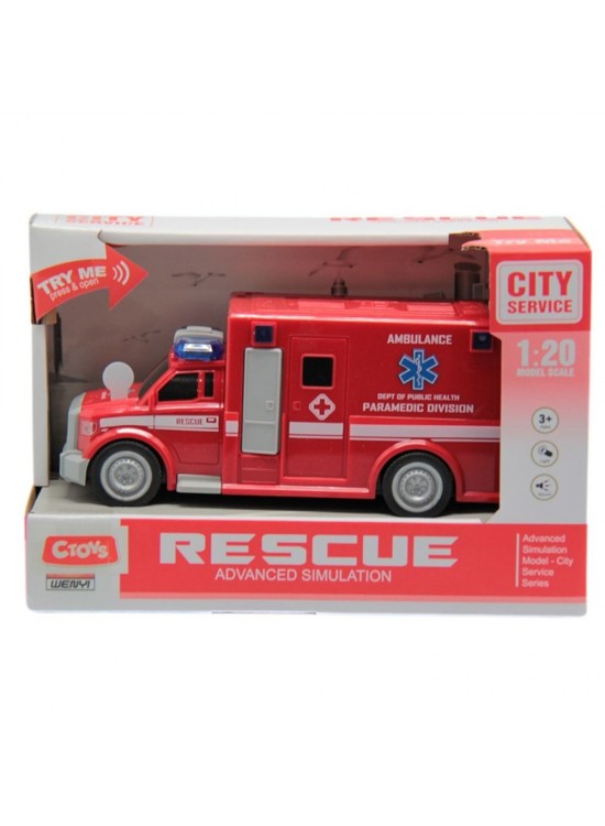 Ctoy Sesli Ve Pilli Ambulans 1:20