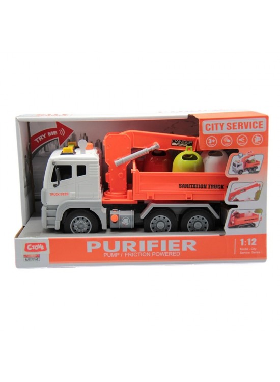 Ctoy Sesli Ve Pilli Vinçli Çöp Taşıyıcı