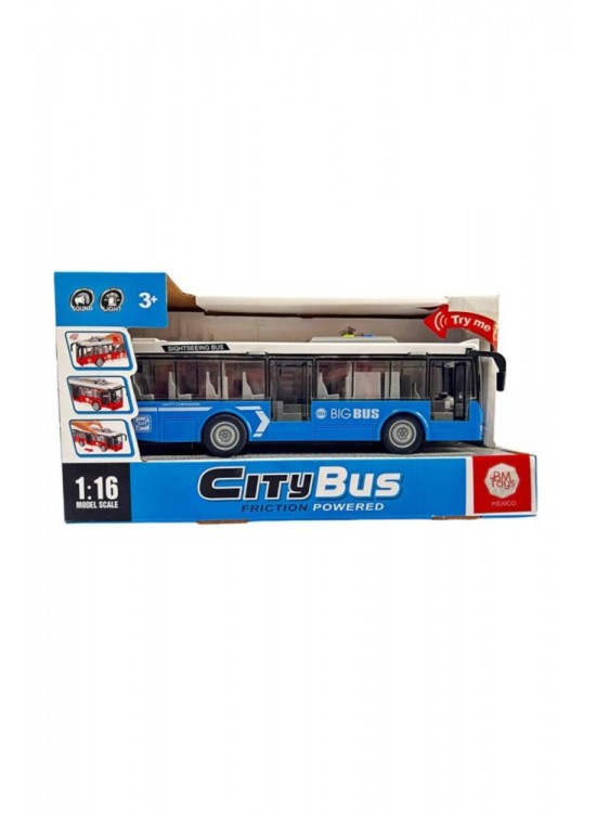 Ctoys Işıklı Ve Sesli Şehir Otobüsü 1:16 A1119