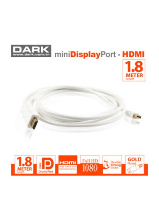 Dark MDPXHDMIL180 1.8mt Mini Displayport to Hdmı Kablo