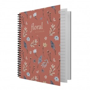 Dilman Defter Floral Serisi 16x22 80 YP Kareli 6405