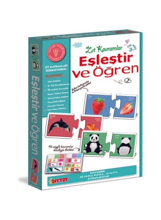 Dıy Toy Eşleştir Ve Öğren Zıt Kavramlar Eö1840