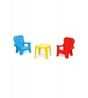 Dolu Oyuncak Masa ve 2 Li Sandalye Set
