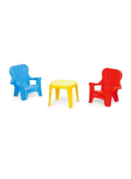 Dolu Oyuncak Masa ve 2 Li Sandalye Set