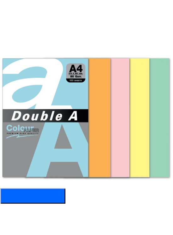 Double A Renkli Kağıt 100 LÜ A4 80 GR Koyu Mavi