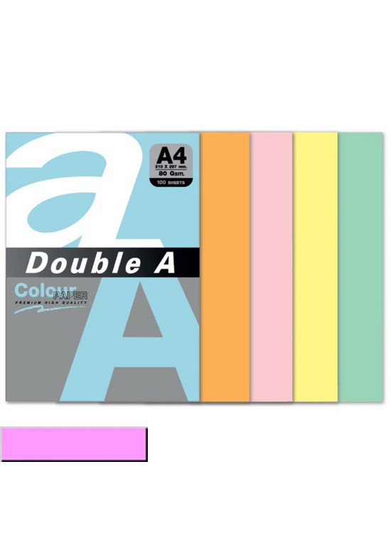 Double A Renkli Kağıt 100 LÜ A4 80 GR Pastel Flamingo