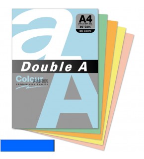 Double A Renkli Kağıt 25 Lİ A4 80 GR Koyu Mavi