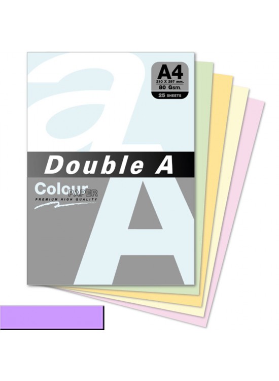 Double A Renkli Kağıt 25 Lİ A4 80 GR Pastel Lavanta