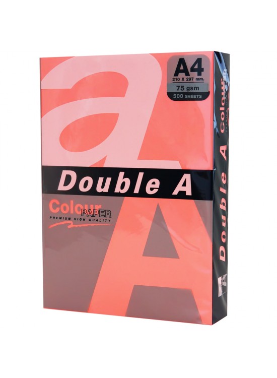 Double A Renkli Kağıt 500 LÜ A4 75 GR Fosforlu Punch