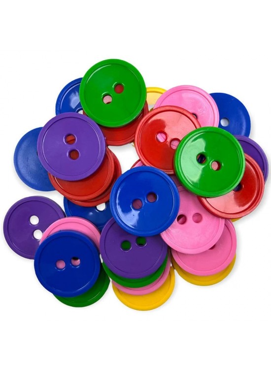 Düğme 54 Boy Plastik Simit Düğme 8 Li D5057