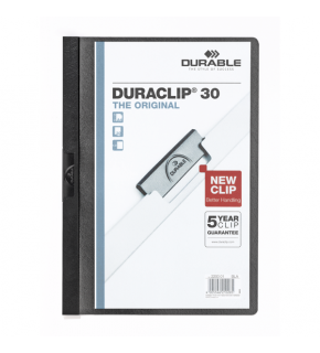 Durable Sıkıştırmalı Dosya DuraClip Ortadan Klipsli 30 Syf A4 Siyah 2200
