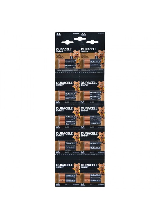 Duracell Alkalin Kalem Pil (AA) 20 Lİ Kartela