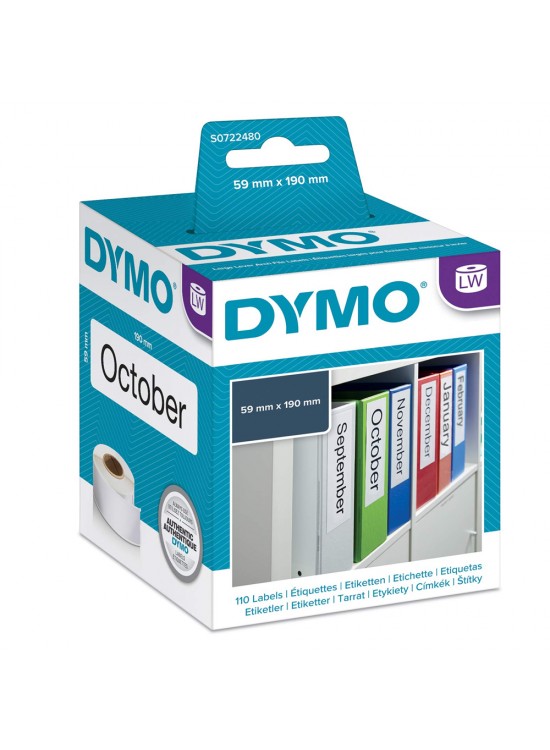 Dymo Lw Geniş Klasör Etiketi 190x59 MM 110 Etiket 99019
