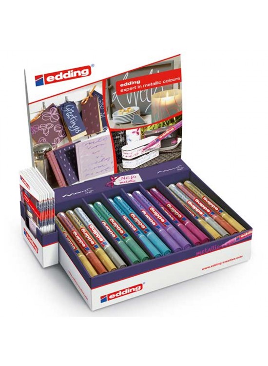 Edding Markör Dekor Boya Yuvarlak Uçlu 1-2 MM Karışık Renk ( 44 Lü Set ) ED751D4499