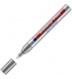 Edding Markör Dekor Boya Yuvarlak Uçlu 2-4 MM Gümüş 750 (1 Adet)