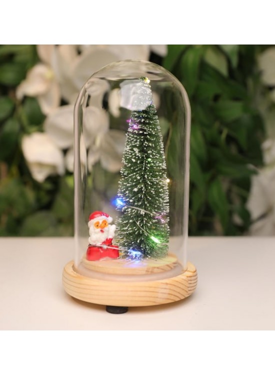 Ledli Cam Küre Merry Christmas Yıldızlı - S.Eşy