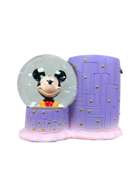 Mickey Mouse Kalemlikli Cam Küre - Süs Eşyası