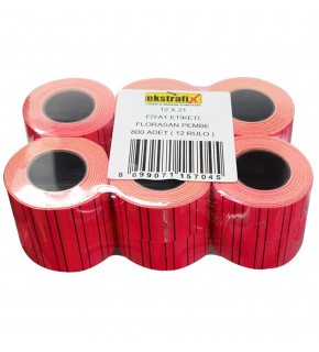 Ekstrafix Fiyat Etiketi 12x21 Florasan Pembe (1 Adet)