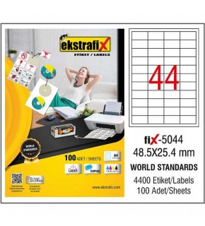 Ekstrafix Laser Etiket 100 YP 48,5x25,4 Laser-Copy-Inkjet FİX-5044