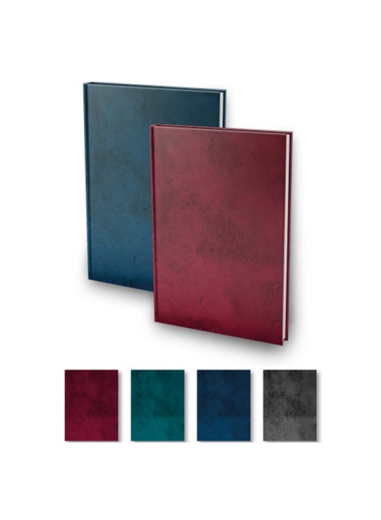 Elma Sert Kapak Defter Mermer Desen Ciltli 20x28 200 YP Çizgili