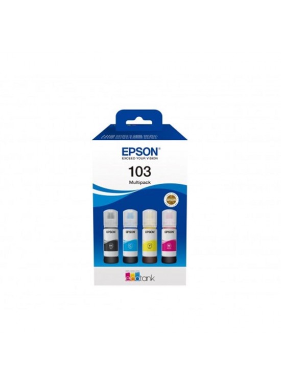 Epson 103 Cyan-Magenta-Yellow-Black Mavi-Kırmızı-Sarı-Siyah T00S6 4lü Multipack Kartuş
