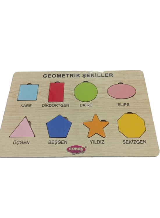 Ahşap Geometrik Şekiller Puzzle
