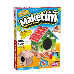 Ahşap Maket Boyama Kuş Evim 3067
