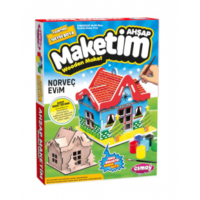 Ahşap Maket Boyama Norveç Evim 3063