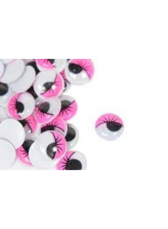 Renkli Oynar Göz Kirpikli 15Mm 2000li Pembe