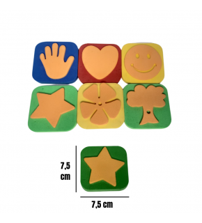 Eva Baskı Kalıbı Kare 6 Lı