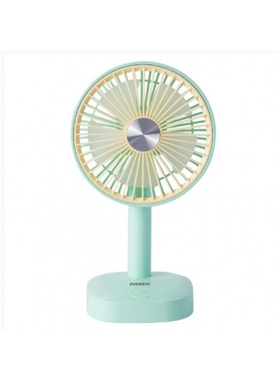 Everest EFN-510 Yeşil- Sarı 1200mAh 5 İnç 3 Hız Kademeli Dönebilen Masaüstü Usb Fan