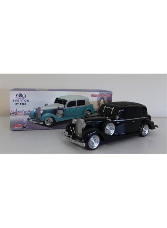 EVERTON RT-1960 Siyah Arabalı  Bluetooth Fm-Usb-Tf-Aux Şarjlı Nostaljik Radyo