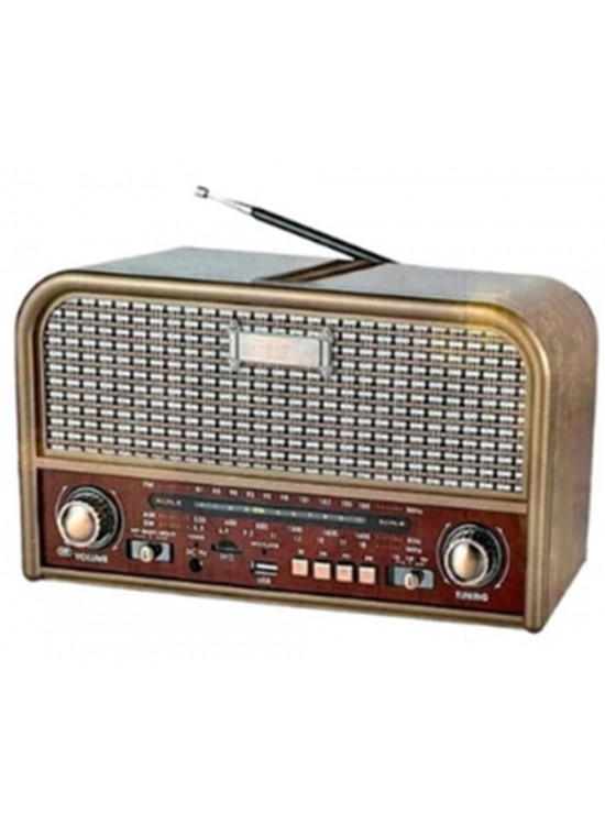 Everton RT-715  Bluetooth-USB-SD-FM Şarjlı  Nostaljik Radyo Led Fener Özellikli