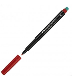 Faber-Castell Asetat Kalemi Permanent M Seri Kırmızı 15 25 21 (1 Adet)