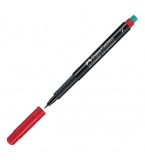 Faber-Castell Asetat Kalemi Permanent S Seri Kırmızı 15 23 21 (1 Adet)