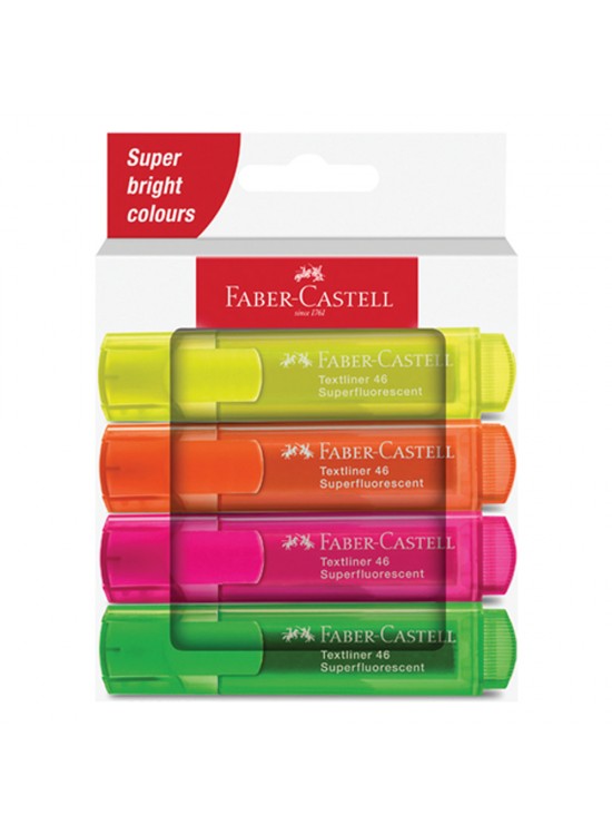 Faber-Castell Fosforlu Kalem 46 Şeffaf 4x 2024
