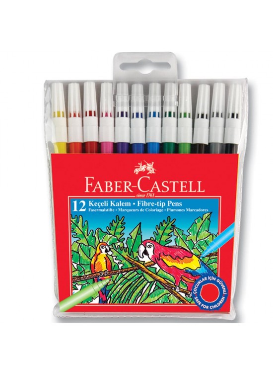 Faber-Castell Keçeli Boya Kalemi Yıkanabilir 12 Renk 5067155130