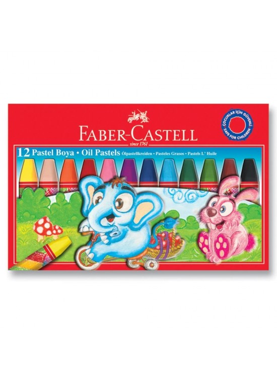 Faber-Castell Pastel Boya Red Line Karton Kutu Köşeli 12 Renk 5282 125312