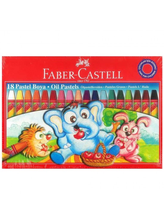 Faber-Castell Pastel Boya Red Line Karton Kutu Köşeli 18 Renk 5282 125318