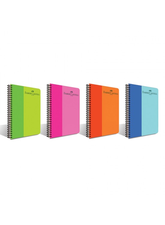 Faber-Castell Spiralli Defter Plastil Kapak Bicolor 100 Yp Çizgili