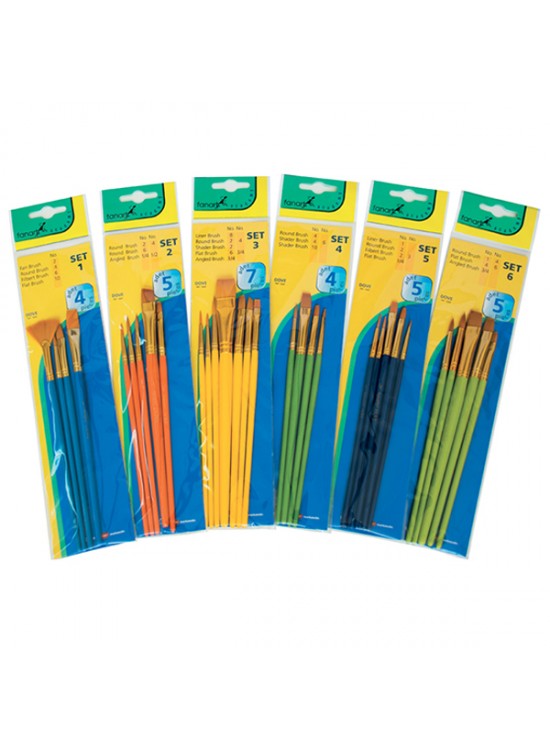 Fanart Academy Seri 500 Sentetik Fırça Set12-6Set