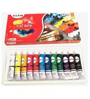 Fatih Guaj Boya Tüplü 12 Renk 12 ML 50521