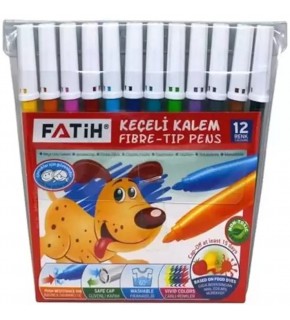 Fatih Keçeli Kalem Slim 12 Renk 34015