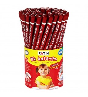 Fatih Kurşun Kalem Jumbo Üçgen Başlangıç Kalemi Kırmızı (1 Adet)