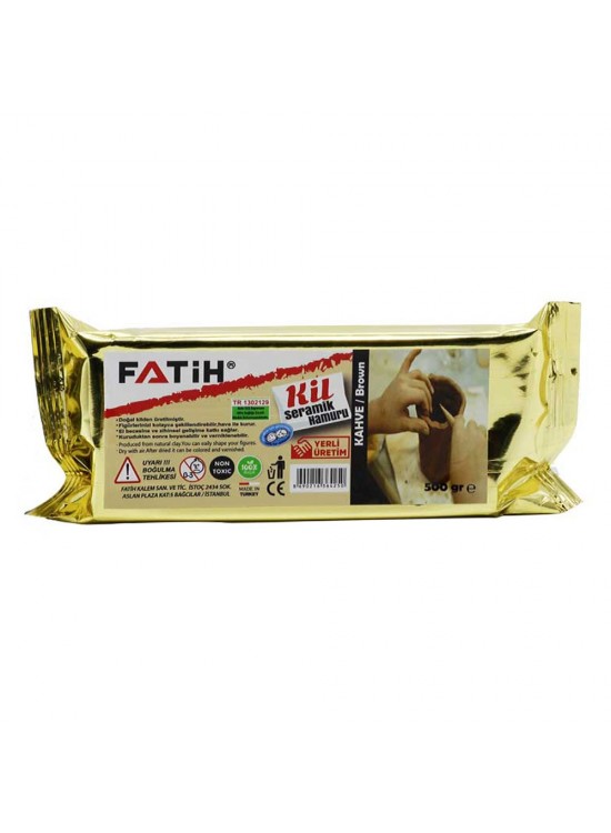 Fatih Seramik Hamuru Doğal Kil 500 GR Kahverengi 36425