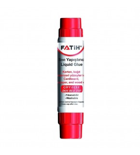 Fatih Sıvı Yapıştırıcı Solventsiz Çift Uçlu Şeffaf 30 ML 36230 (1 Adet)