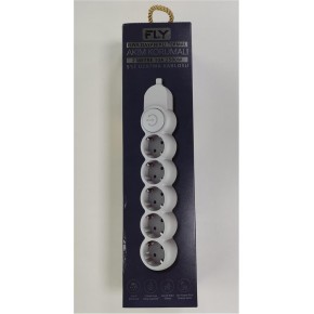 Fly 3394-01 5li 2mt Anahtarlı  Akım Korumalı Priz 2500w