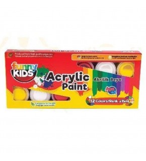 Funny Kids Akrilik Boya 15 ML 12 Li Set 3150